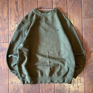 Vintage Y2K Nike Olive Green Crewneck